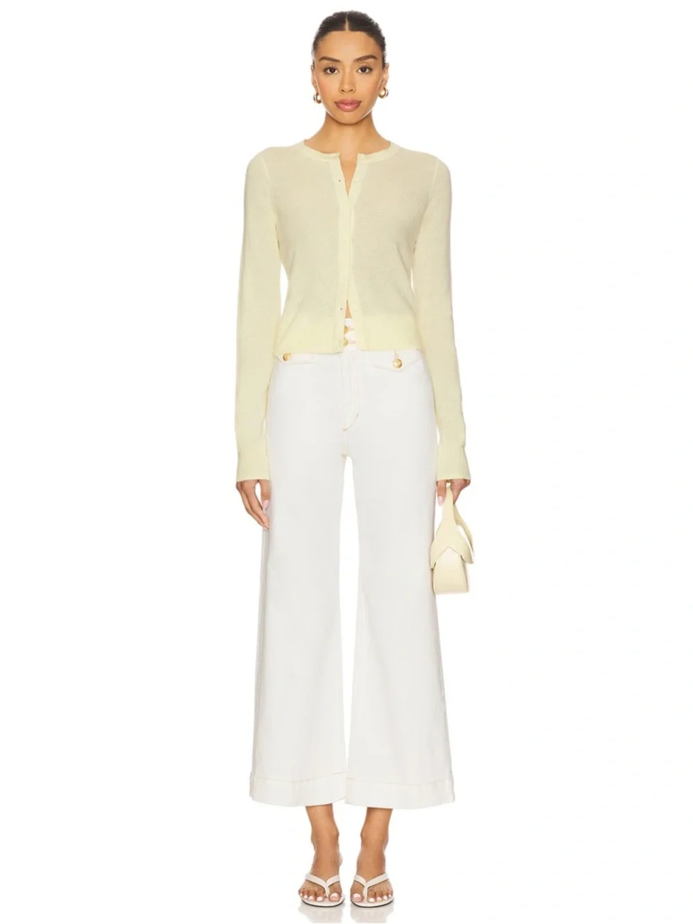 Joe's - The Ellia Ankle Wide Leg Jeans - Milk